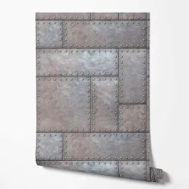 tapeta-na-sciane-metalowe-plyty-szare-do-salonu-sypialni-biura-kuchni