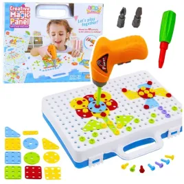 zestaw-puzzle-klocki-edukacyjne-z-wkretarka-dla-dzieci-walizka-151-el