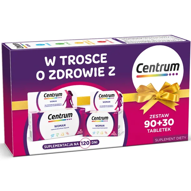 Centrum Multiwitamina WOMAN Dla Kobiet Witaminy Minerały 120 Tabletek