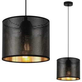 lampa-wiszaca-sufitowa-zyrandol-z-abazurem-glamour-czarno-zloty-pojedynczy
