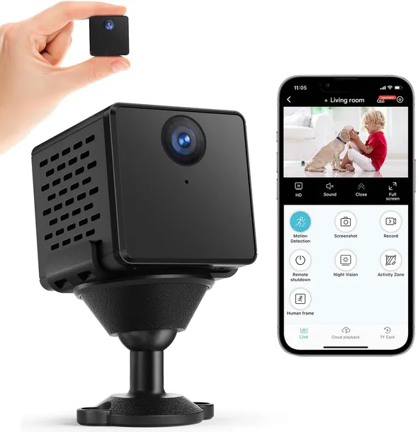 UKRYTA MINI KAMERA WIFI PODGLĄD NA ZYWO DETEKCJA ALARMY DO 10 DNI PRACY