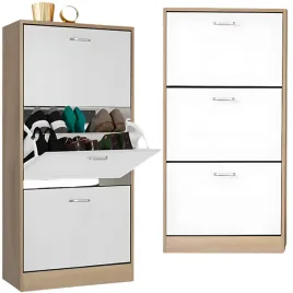 szafka-na-buty-regal-na-obuwie-do-przedpokoju-3-komory-uchylne-sonoma-bialy