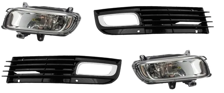 AUDI A8 D3 KOMPLET HALOGENÓW PRZEDNICH+ATRAPY LE+P