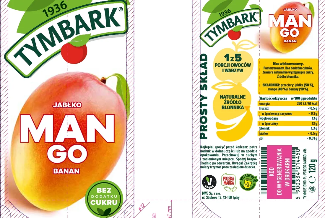 tymbark-mus-mango-120-g