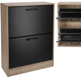 szafka-na-buty-regal-na-obuwie-do-przedpokoju-2-komory-dab-sonoma-czarny