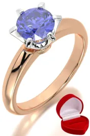 zloty-pierscionek-zareczynowy-585-14k-tanzanit-1-ct-rozowe-zloto-r15