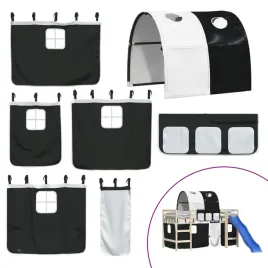 zaslony-i-tunel-do-lozka-na-antresoli-bialo-czarne-poliester