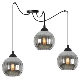 lampa-sufitowa-wiszaca-zyrandol-pajak-3-zrodla-grafit-szklana-kula-nad-stol