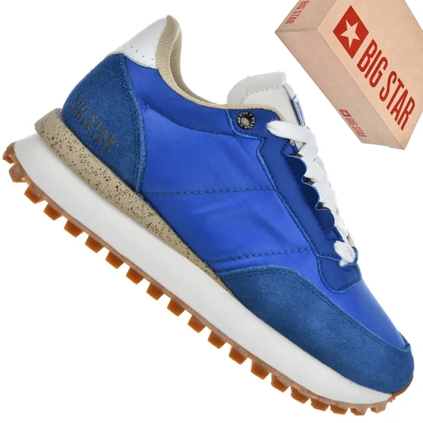 Sneakersy Damskie Big Star Nn274505 Niebieskie Sportowe Lifestyle Lekkie