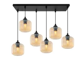 lampa-wiszaca-sufitowa-zyrandol-listwa-czarna-szklane-ryflowane-klosze-e27