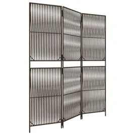 parawan-3-panelowy-brazowy-polirattan