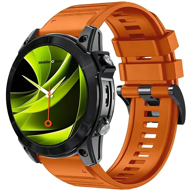 mobile-origin-easy-strap-silicone-watch-22mm-orange-stan-nowy-material-nylon