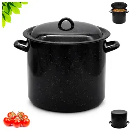 garnek-stalowy-emaliowany-tradycyjny-z-pokrywa-kuchenny-marmurek-28cm