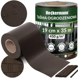 tasma-ogrodzeniowa-19cm-x-35m-heckermann-brazowa