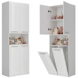 slupek-lazienkowy-z-polkami-2-kosze-na-pranie-regal-zamykany-bialy-polysk