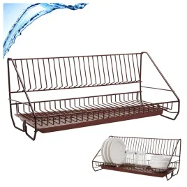 suszarka-do-naczyn-jednopoziomowa-brazowa-ociekacz-na-naczynia-kubki-50cm