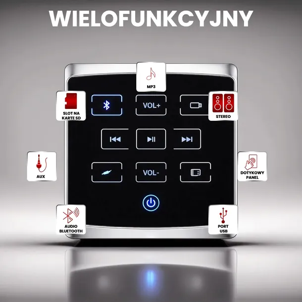 panel-smart-audio-wzmacniacz-bluetooth-aki1-czarny-model-t621-stan-nowy