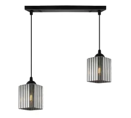 lampa-sufitowa-wiszaca-zyrandol-czarna-2-zrodla-grafitowe-klosze-do-jadalni