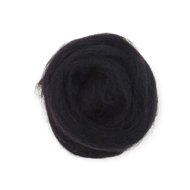 Wełna, czesanka polska, 10g- czarny