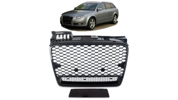 grill-audi-a4-b7-gloss-black-producent-czesci-mtuning-stan-nowy