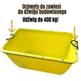 kastra-budowlana-pojemnik-dzwig-200l-400kg-dromader-stan-nowy