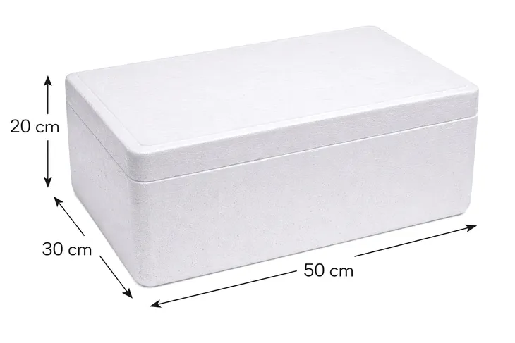 Pudełko styropianowe z pokrywką 50x30x20 cm Styroboks termiczne