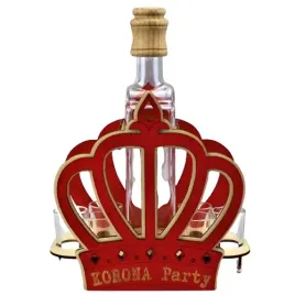 korona-party-czerwona-karafka-05-l-kieliszki-6-sztuk-zawieszka-gratis