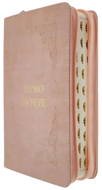 Pismo Św. EP skóra z zamkiem ŁOSOSIOWE - PAG