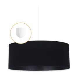 lampa-plafon-1xe27-sufitowa-abazur-klasyczny-walec-czarny-material-40-cm