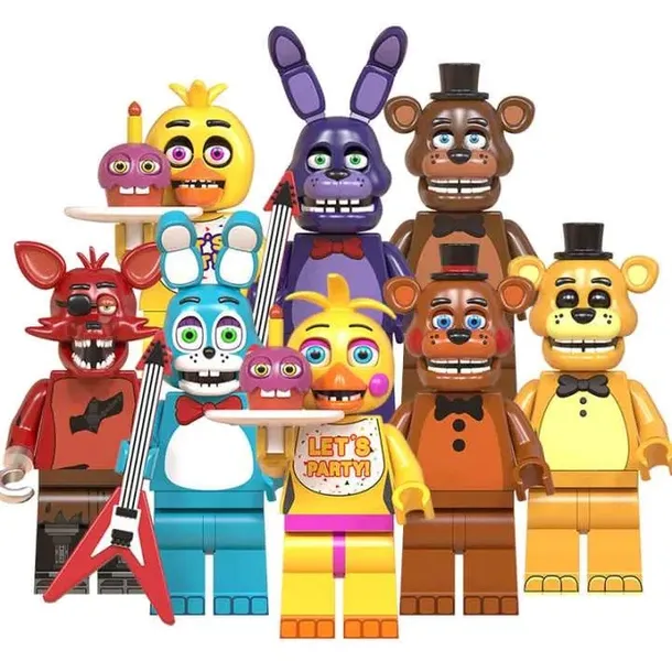 Zestaw 8 Figurek FNAF Chica Freddy Foxy Bonnie Five Nights at Freddy's