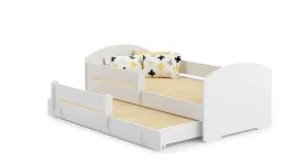 lozko-dzieciece-luk-ii-biale-160x80-z-wysuwanym-lozkiem-i-materacami