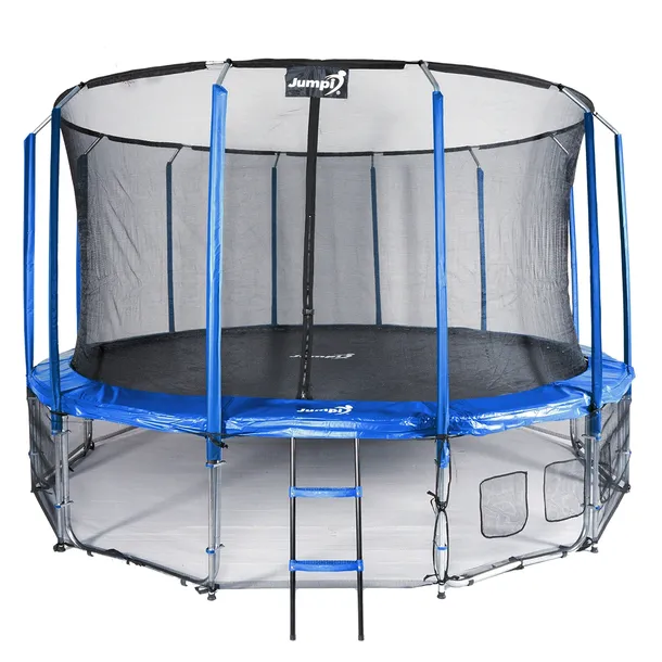 Trampolina Ogrodowa Jumpi 487cm/16FT Maxy Comfort Niebieska Z Wewnętrzną Si