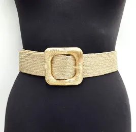 pasek-damski-pleciony-elastyczny-do-sukienki-boho-zloty