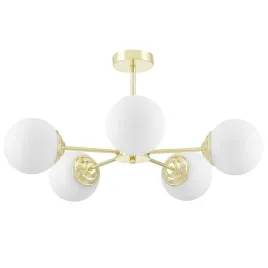 zlota-lampa-sufitowa-wiszaca-z-mlecznymi-kulami-duna-do-salonu-5xe27-led