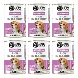 john-dog-good-form-karma-mokra-dla-psa-bogata-w-krolika-6x400g-zestaw