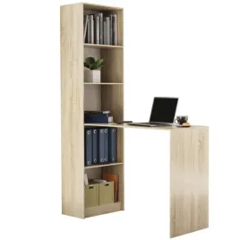 biurko-z-regalem-bocznym-4-polki-125-cm-dab-sonoma