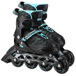 rolki-regulowane-lyzworolki-czarne-rekreacyjne-kauczukowe-kolka-abec-7