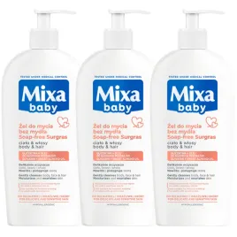 mixa-baby-lagodny-zel-do-mycia-bez-mydla-cialo-i-wlosy-z-olejkiem-3x400ml