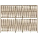 parawan-5-panelowy-bezowy-polirattan-marka-vidaxl