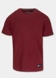 pitbull-t-shirt-bawelniany-no-logo-burgundowy-m