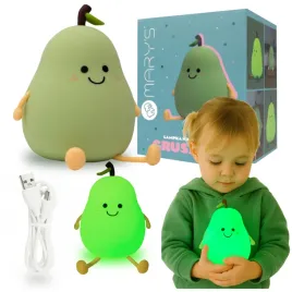 lampka-nocna-led-akumulatorowa-bezprzewodowa-gruszka-zielona-dla-dziecka