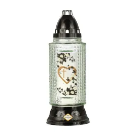 znicz-szklany-956-bezbarwny-czarny-29-cm-krzyz-serce-kwiaty-wymienny-wklad