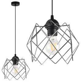 lampa-sufitowa-wiszaca-zyrandol-loft-czarny-srebrny-do-kuchni-lazienki-e27