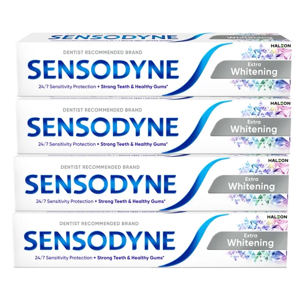 SENSODYNE EXTRA WHITENING PASTA WYBIELAJĄCA DO ZĘBÓW NADWRAŻLIWYCH 4X 75ML