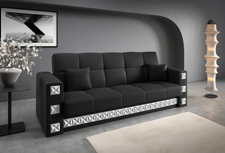 Wersalka z Bokami Manila Kanapa Sofa pojemnik na pościel;220x85cm rozkładan