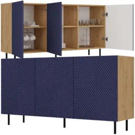 komoda-ryflowany-dekoracyjny-front-dab-artisan-granat-do-salonu-pokoju