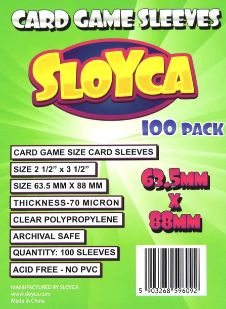 KOSZULKI NA KARTY SLOYCA CCG 63,5x88mm OCHRONNE 100 sztuk