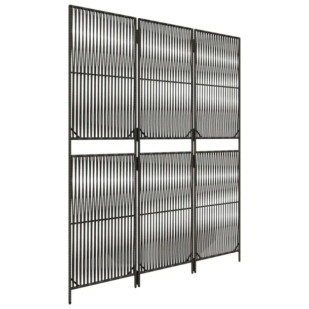 parawan-3-panelowy-szary-polirattan-producent-vidaxl
