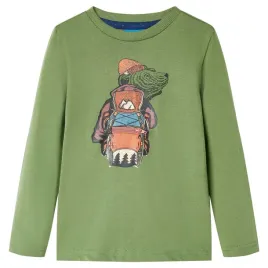 koszulka-dziecieca-z-dlugimi-rekawami-khaki-128