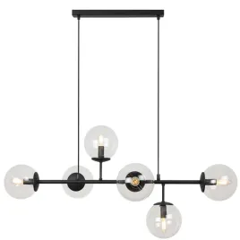 lampa-sufitowa-wiszaca-czarna-loft-przezroczyste-bezbarwne-kule-ze-szkla